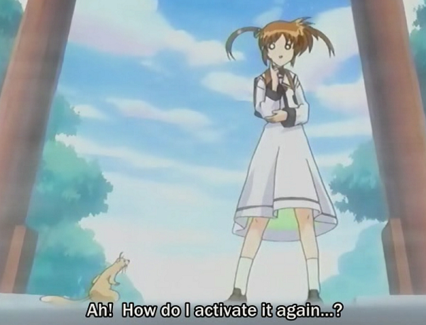 Nanoha forgetting her lines